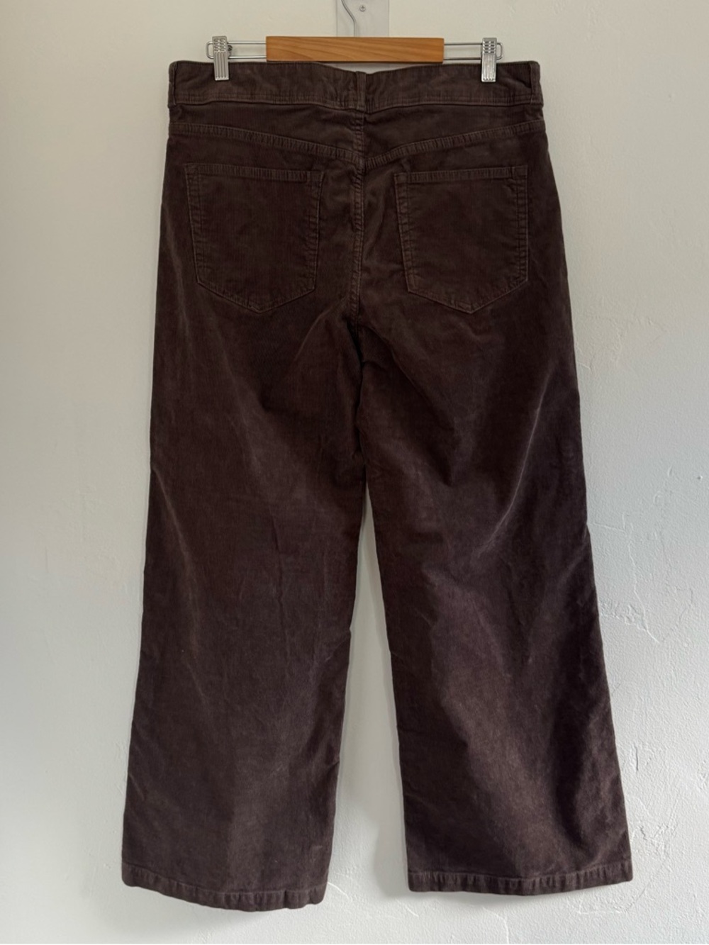 GAP High Rise Corduroy Stride Wide-Leg Pants Basic Brown - Picture 5 of 12